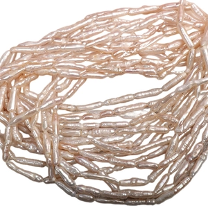 Natural baroque freshwater pearls in pale pink and white for DIY jewelry making