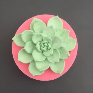 Stampo in silicone succulente loto per resina gesso fondant torta e candele profumate
