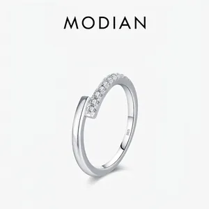 Adjustable Ring 925 Sterling Silver Moissanite D Color VVS1 Round Brilliant Cut Stacking Simple Jewelry For Women Gift