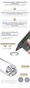 Macro detail showing Moissanite gemstone facets with high fire and brilliant diamond cut