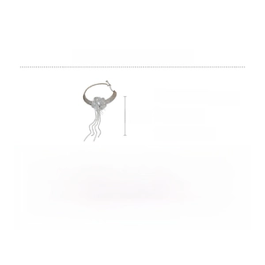 Dettagli sulle dimensioni della collana a nappa con fiori d'argento, 25 cm e 60,2 g
