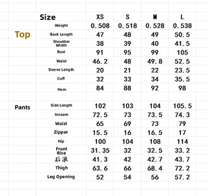 Guide des tailles pour l'ensemble blazer plissé et pantalon droit pour femmes
