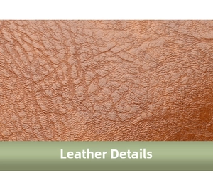 Close-up of vintage brown pebble grain leather texture on a versatile crossbody phone bag