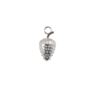 Exquisite stainless steel strawberry pendant charm for DIY jewelry bracelets and necklaces