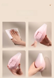 Installation guide for wall-mounted pink toilet brush holder with strong adhesive