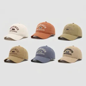 Cappello Da Baseball Per Bambini Cotone Ricamato Lettera Retro Stile High School Berretto Da Sole Regolabile All'aperto