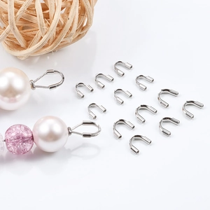U-shaped stainless steel wire guards for jewelry making and beaded necklace finish