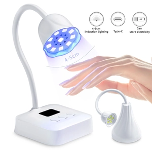 Tragbare Lotus UV LED Nagellampe mit Schwanenhals, digitalem Timer und Sensor