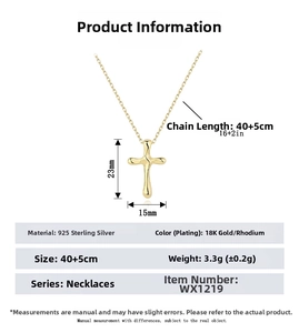 Detailed view of S925 sterling silver cross necklace with irregular lava texture