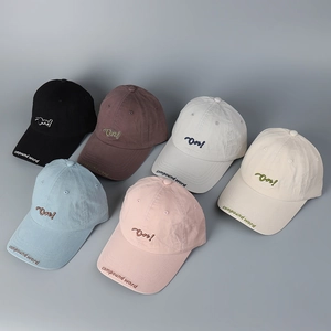 Gorras de béisbol unisex de algodón con bordado 3D en seis colores suaves variados