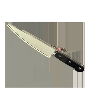 Funny realistic chef knife hair clip with silver blade and black handle for women