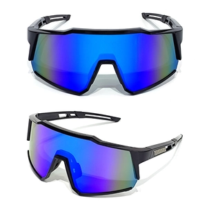 Polarized Sports Sunglasses UV400 Protection Cycling Glasses Large Frame Colorful Mirror Lens Outdoor Running For Men Women