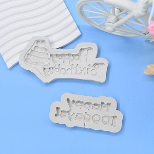 Silicone Celebration Lettering Mold For Fondant Chocolate Cake Decorating DIY Birthday Baking Tool Accessory