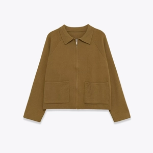 Giacca Cardigan In Maglia Da Donna Colletto A Revers Maniche Raglan Lunghe Doppie Tasche Tinta Unita
