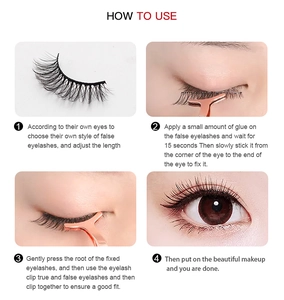 Step-by-step guide for applying thick messy lashes using a lash curler and glue