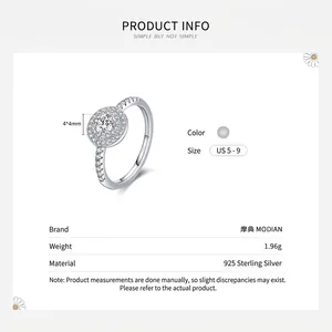 S925 sterling silver ring with 4x4mm cubic zirconia stone on a polished band
