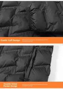 Details zu elastischen Bündchen und Reißverschlusstaschen an gesteppter Herrenjacke