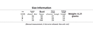 Detailed size chart for the women's 2025 summer shorts set with measurements in centimeters