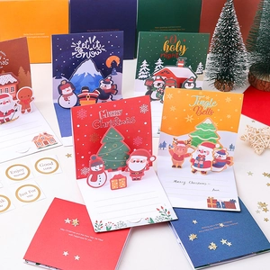 Christmas 3D pop up greeting cards holiday blessing cards handmade gift cards for teachers