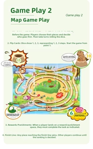 Detailed game instructions for Rabbit Trap board game showing maps and rules overview