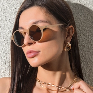 Retro Round Frame Sunglasses Plastic UV400 Protection Vintage Punk Style Eyewear For Men And Women Fashion Travel