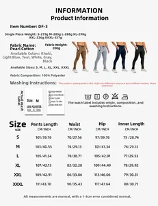Detaillierte Größentabelle für Herren Sport-Hosen mit Maßen in cm und Zoll Angaben