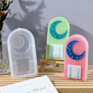 Stampo in silicone fai-da-te per ornamenti in resina a castello lunare e gesso