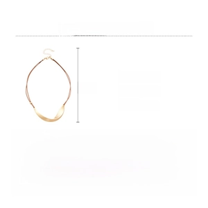 Minimalist irregular metal pendant necklace with dimensions and material specifications