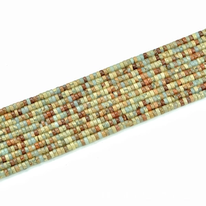 Perles En Pierre Naturelle Peau De Serpent Mini Entretoises Cylindriques Plates Pour Création De Bijoux DIY Colorées Sculptées À La Main