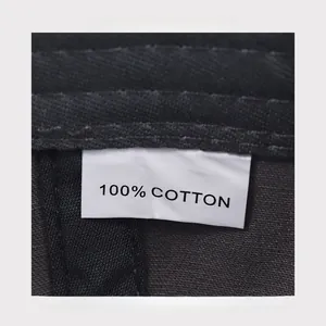 Close-up of 100% cotton inner lining and stitching detail on a vintage baseball cap