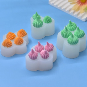 Spiral swirl candy silicone mold for DIY fondant and resin crafts in various sizes