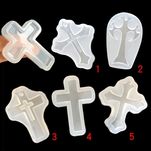 Cross Shape Silicone Cake Mold Mirror Surface Retro DIY Jewelry Pendant Resin Crafting Handmade Accessory Tool