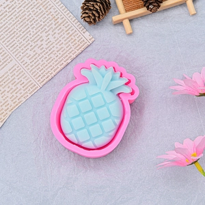 Pineapple shape silicone mold for DIY baking and handmade crafts with pink exterior