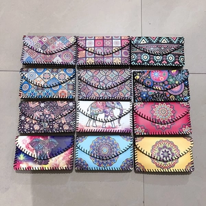 Ethic style women cross-body phone bags with various floral and elephant patterns