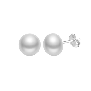 Detailed view of S925 sterling silver ball stud earrings with butterfly backings