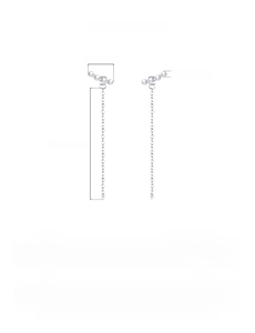 Detail showing 925 sterling silver pearl tassel earrings with precise dimensions