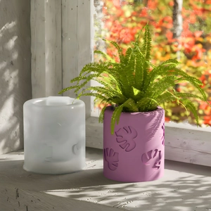 Kit de moules en silicone pour pots de fleurs monstera et jardinières de plantes