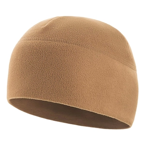 Brown fleece winter beanie hat for outdoor sports hiking and cycling thermal protection