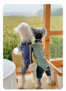 Atmungsaktiver Kühlanzug für Hunde mit Sonnenschutz, Rückenreißverschluss und Schnalle