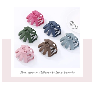 Set di 6 fermagli per capelli in acrilico opaco in colori macaron per donna