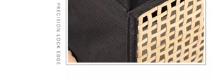 Detail showing precision lock edge and high-density woven fabric craftsmanship of storage basket