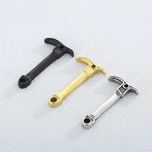 Miniature Tool Charms Stainless Steel Pickaxe Hammer Wrench Screwdriver Pendants For DIY Jewelry Making Accessories Industrial Style