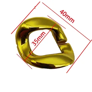 Golden chunky chain necklace link 40mm x 35mm for hip hop costume and performance