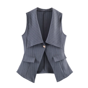 Ensemble Gilet Sans Manches À Rayures Et Short Plissé Pour Femmes Style Y2K Preppy Chic Été