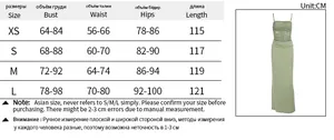 Detailed size chart for the sexy lace slim fit long dress including bust and waist data
