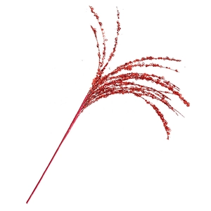 Festive red sequin willow branch stems for Christmas tree and wedding flower decoration