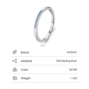 Elegant S925 sterling silver ring with blue-purple opal stones in minimalist design
