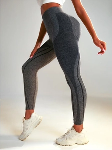 Close-up of seamless honeycomb texture and curved design on high-waist yoga leggings