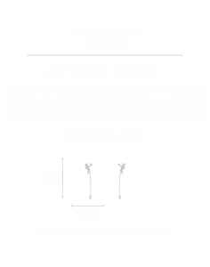 Vue détaillée des boucles d'oreilles à pompons en zircon avec détails en cuivre