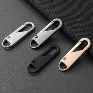 Detachable Metal Zipper Puller Replacement Universal Zinc Alloy Spring Hook For Luggage Bags Clothing Repair